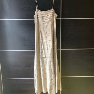 JS Collection Strappy Gown. Champagne Chic!